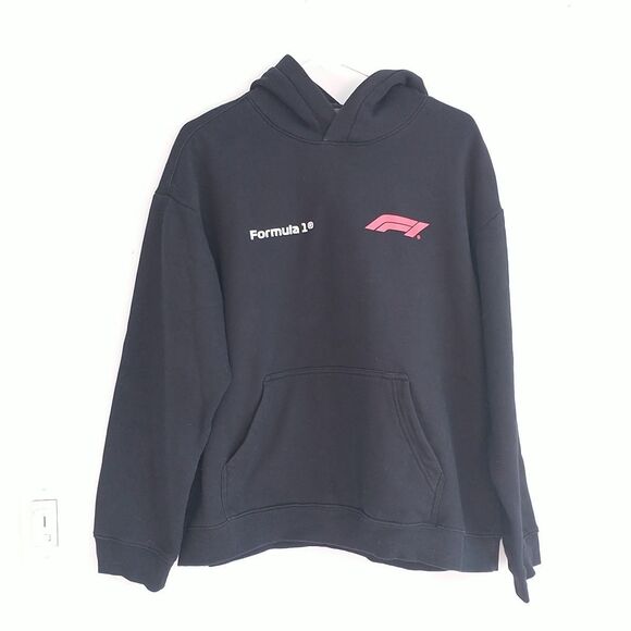 Formula 1 Hoodie Sweatshirt Sweater Mens L Loose Fit Black Casual Racing - Picture 5 of 12